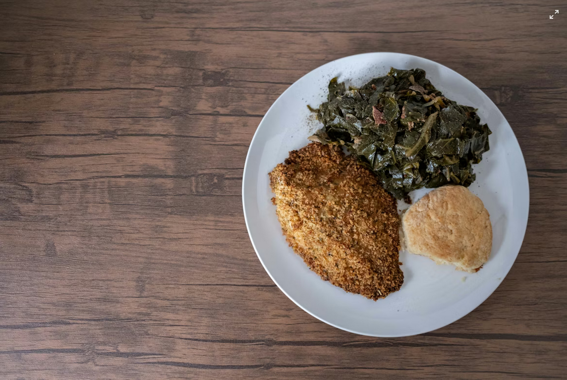Fried Flounder and Collards